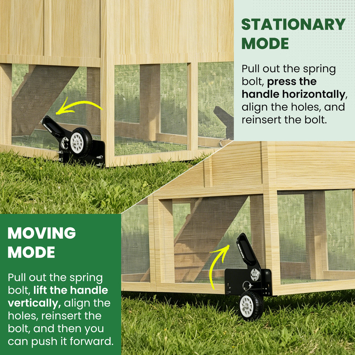 Chicken Tractor Wheel Lift Kit