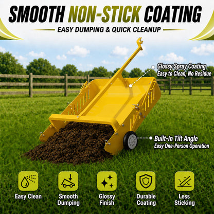2-in-1 Large Horse Paddock Cleaner & Tow-Behind Trailer