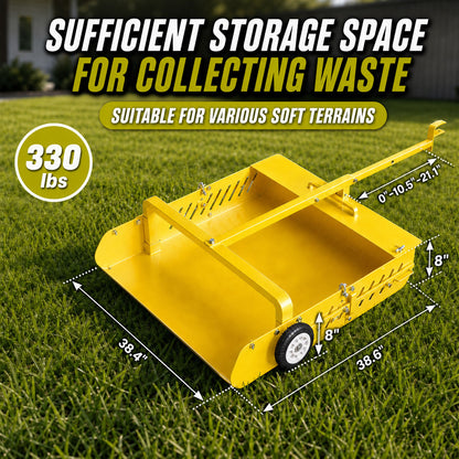 2-in-1 Large Horse Paddock Cleaner & Tow-Behind Trailer