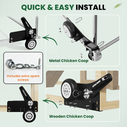 Chicken Tractor Wheel Lift Kit