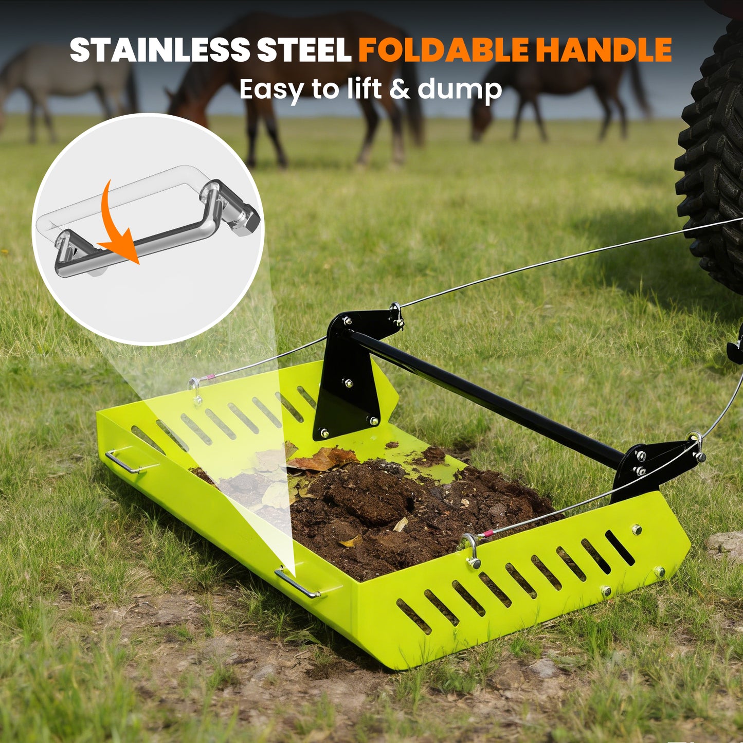 Mini Horse Paddock Cleaner & Tow-Behind Trailer