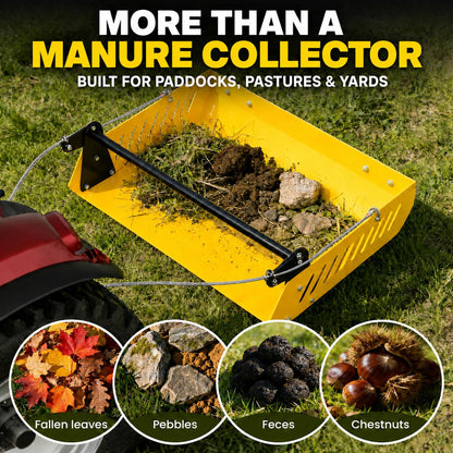 Mini Horse Paddock Cleaner & Tow-Behind Trailer(Yellow)