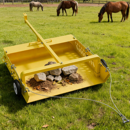 2-in-1 Large Horse Paddock Cleaner & Tow-Behind Trailer