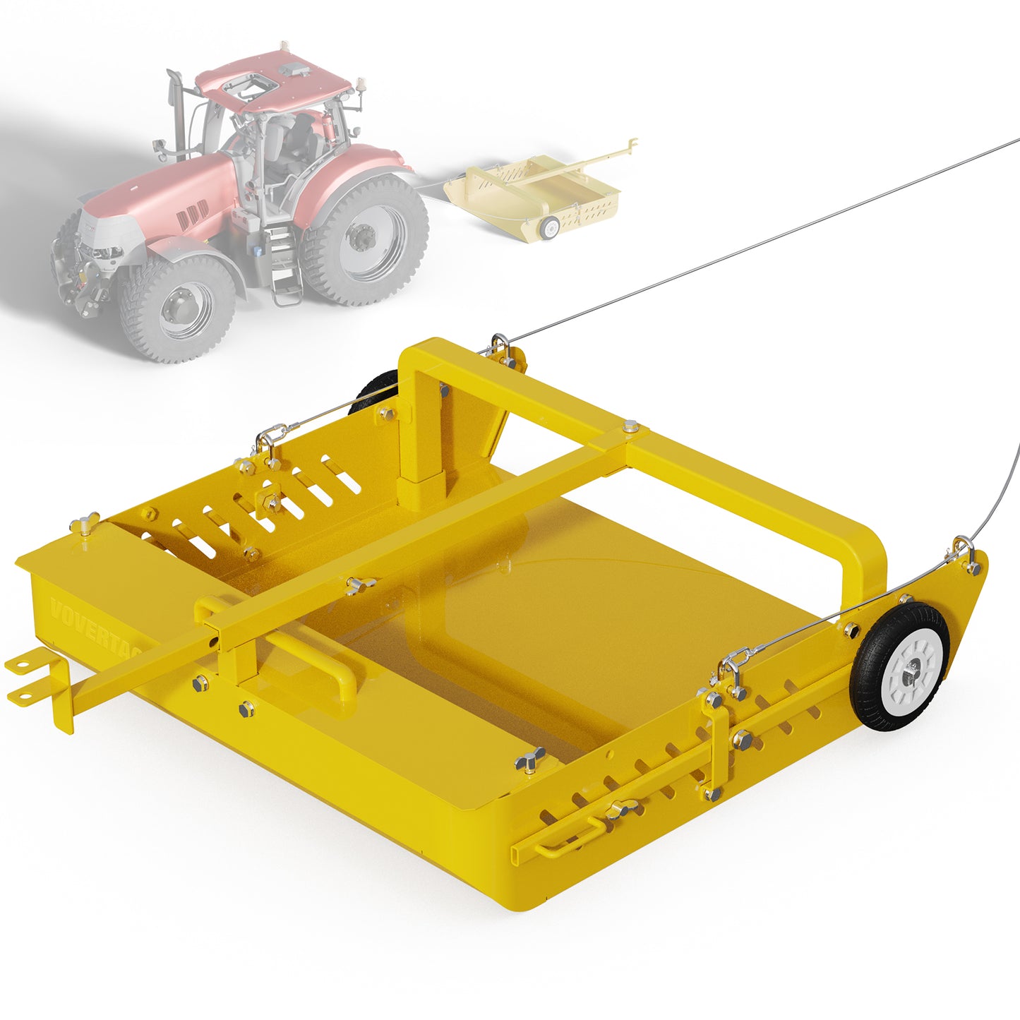 2-in-1 Large Horse Paddock Cleaner & Tow-Behind Trailer