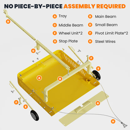 2-in-1 Large Horse Paddock Cleaner & Tow-Behind Trailer