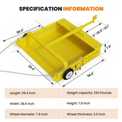 2-in-1 Large Horse Paddock Cleaner & Tow-Behind Trailer-Upgraded Chain Version