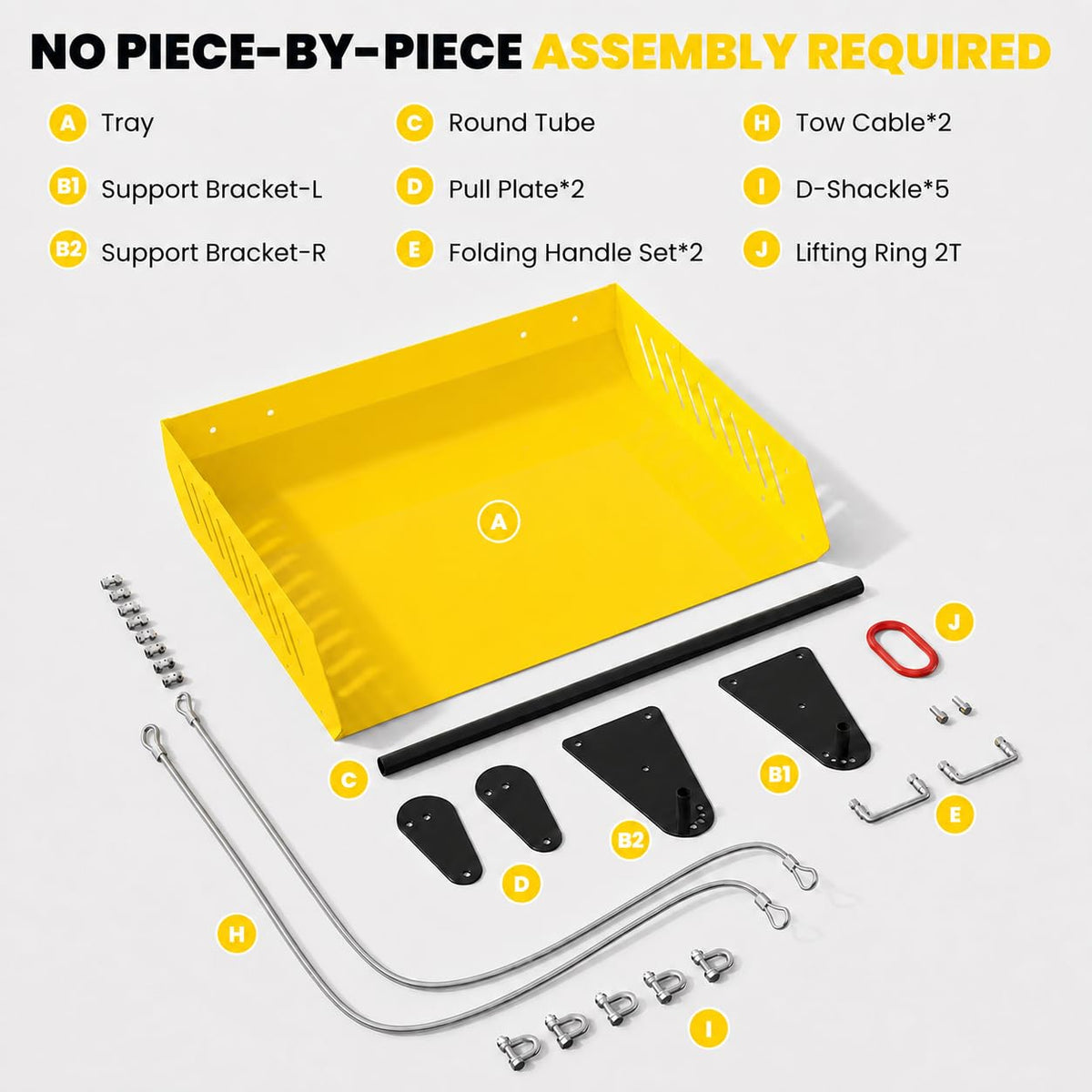 Mini Horse Paddock Cleaner & Tow-Behind Trailer(Yellow)