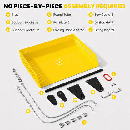 Mini Horse Paddock Cleaner & Tow-Behind Trailer(Yellow)