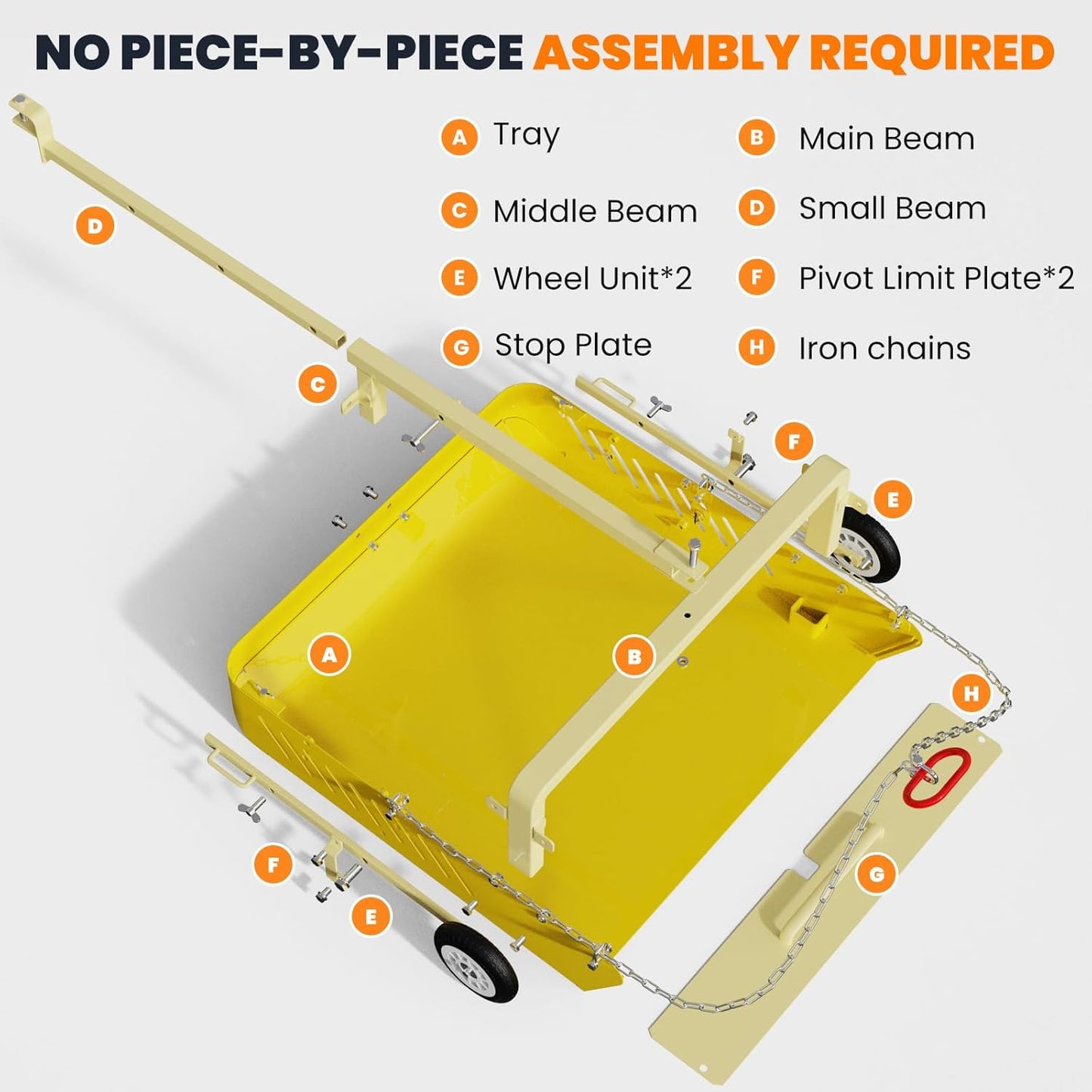 2-in-1 Large Horse Paddock Cleaner & Tow-Behind Trailer-Upgraded Chain Version