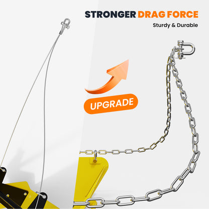 2-in-1 Large Horse Paddock Cleaner & Tow-Behind Trailer-Upgraded Chain Version