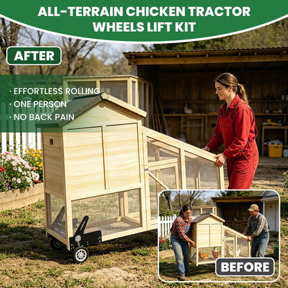 Chicken Tractor Wheel Lift Kit